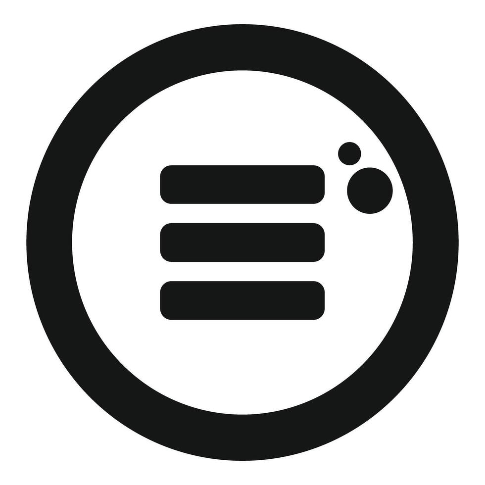 Hamburger menu icon displaying unread notifications vector