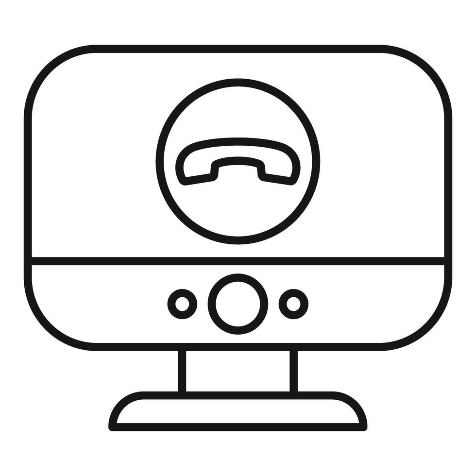 Smart home system displaying call icon vector