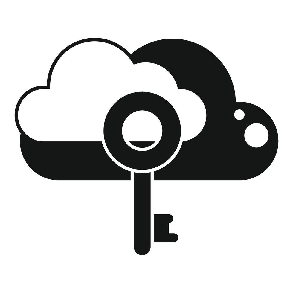 Cloud computing security key access data protection vector