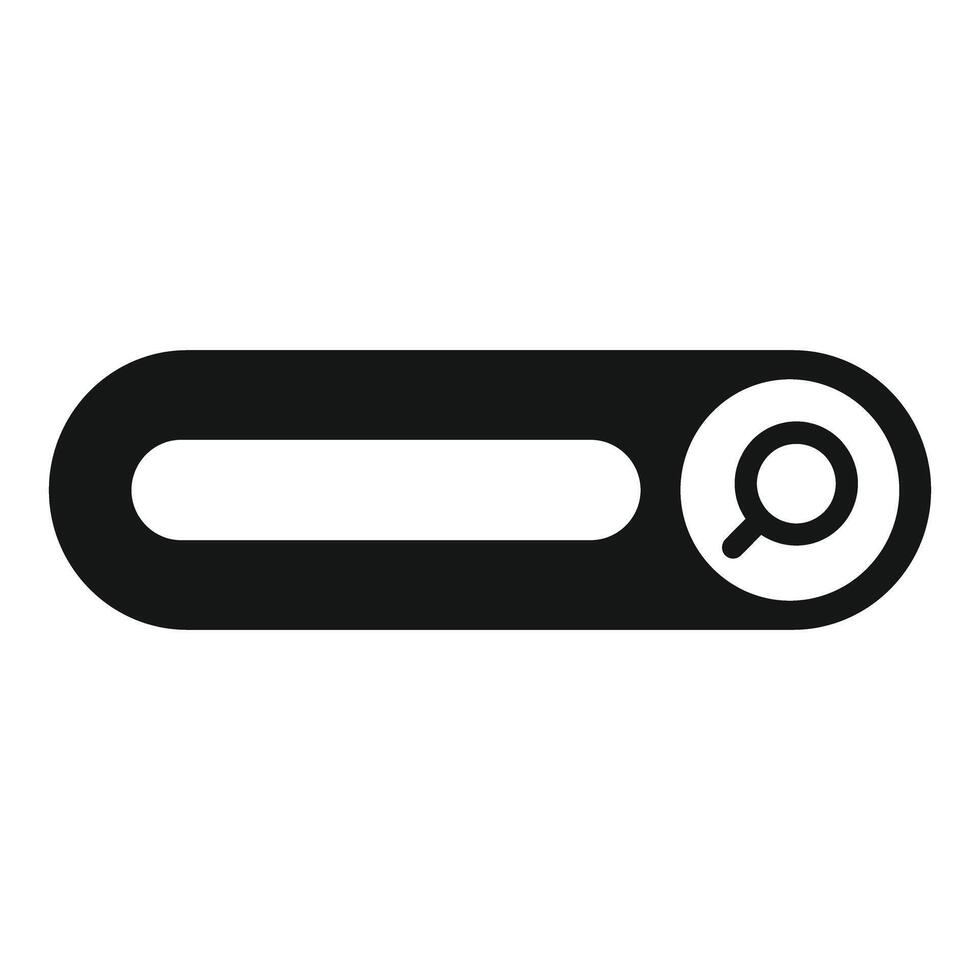 Search bar icon representing web query concept vector