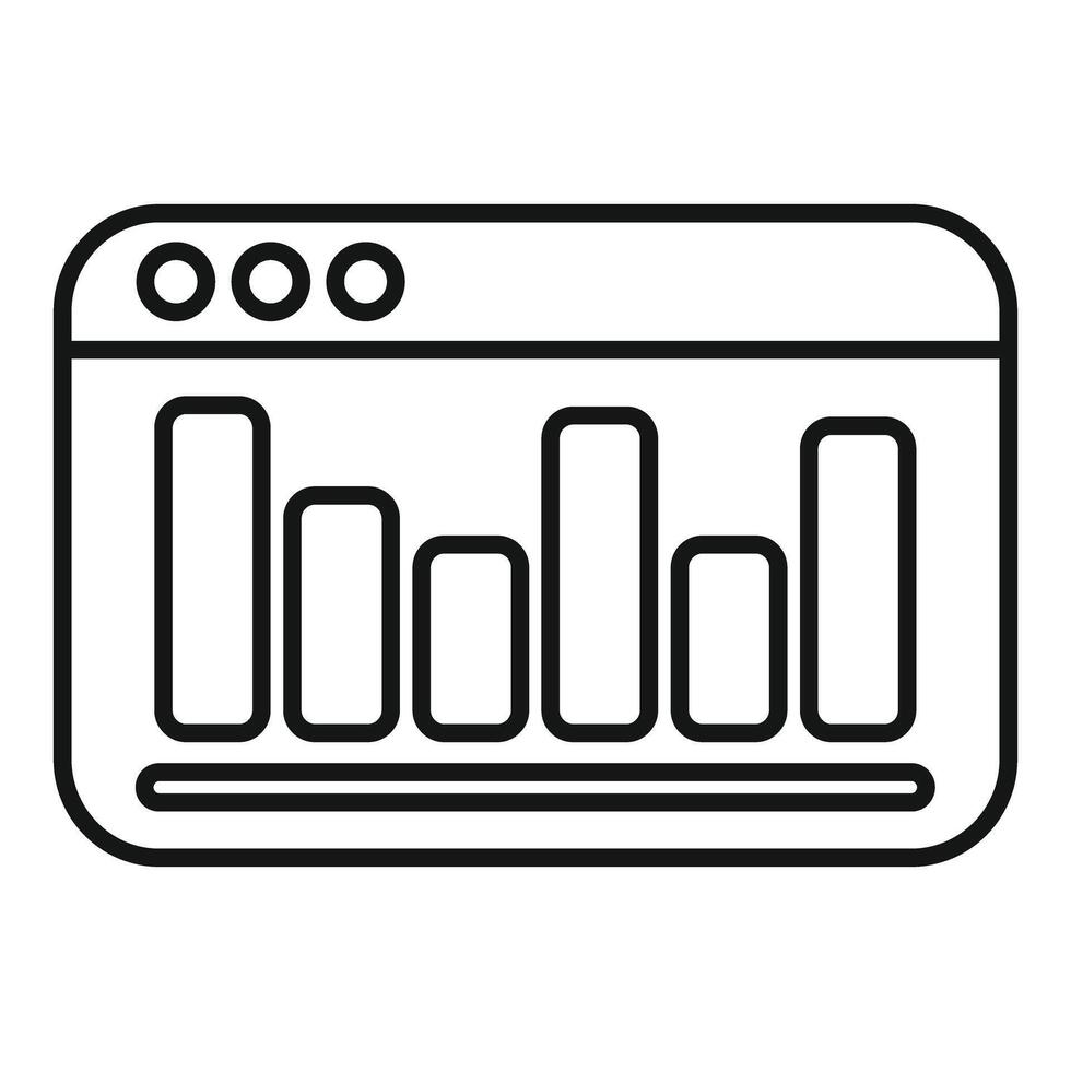en línea bar gráfico analítica mostrando datos reporte vector
