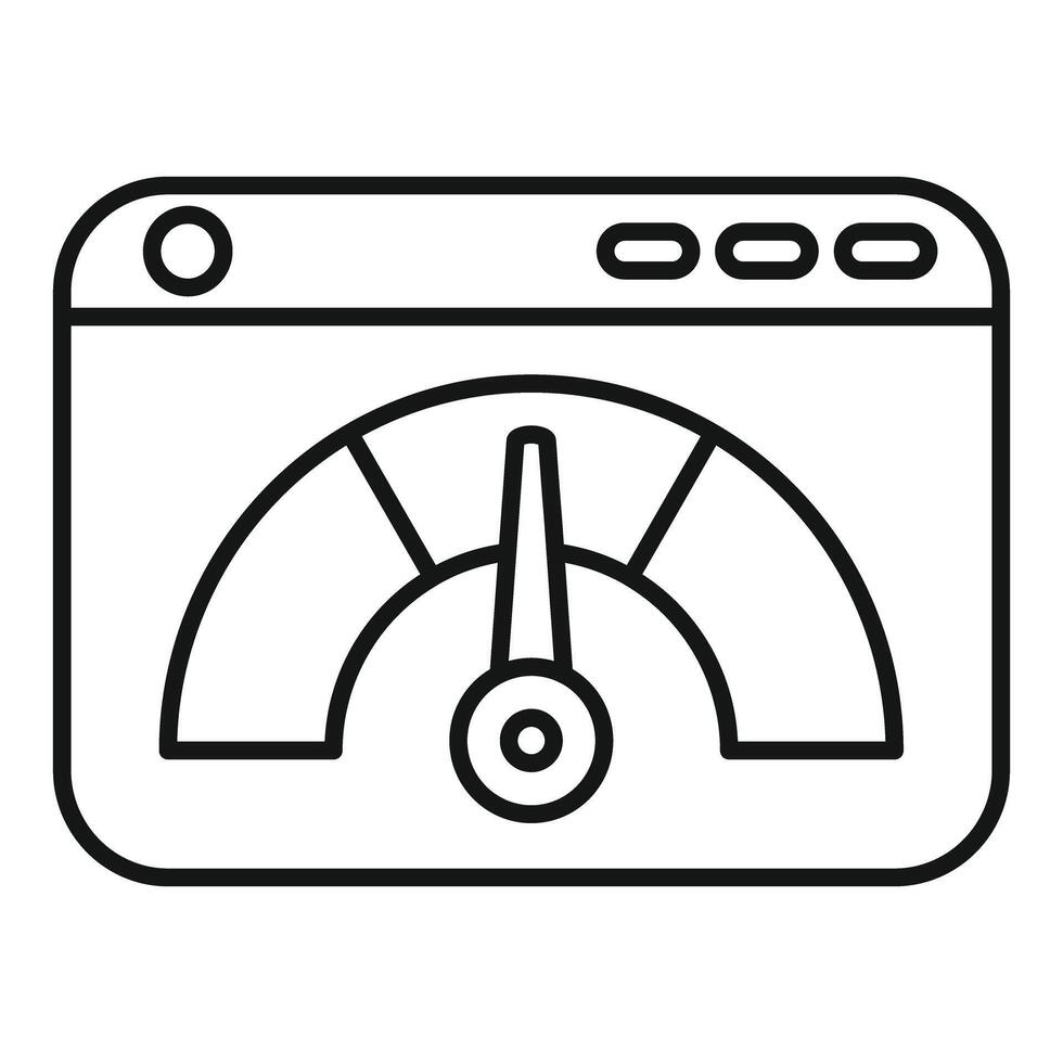 Browser window showing internet speed optimization icon vector