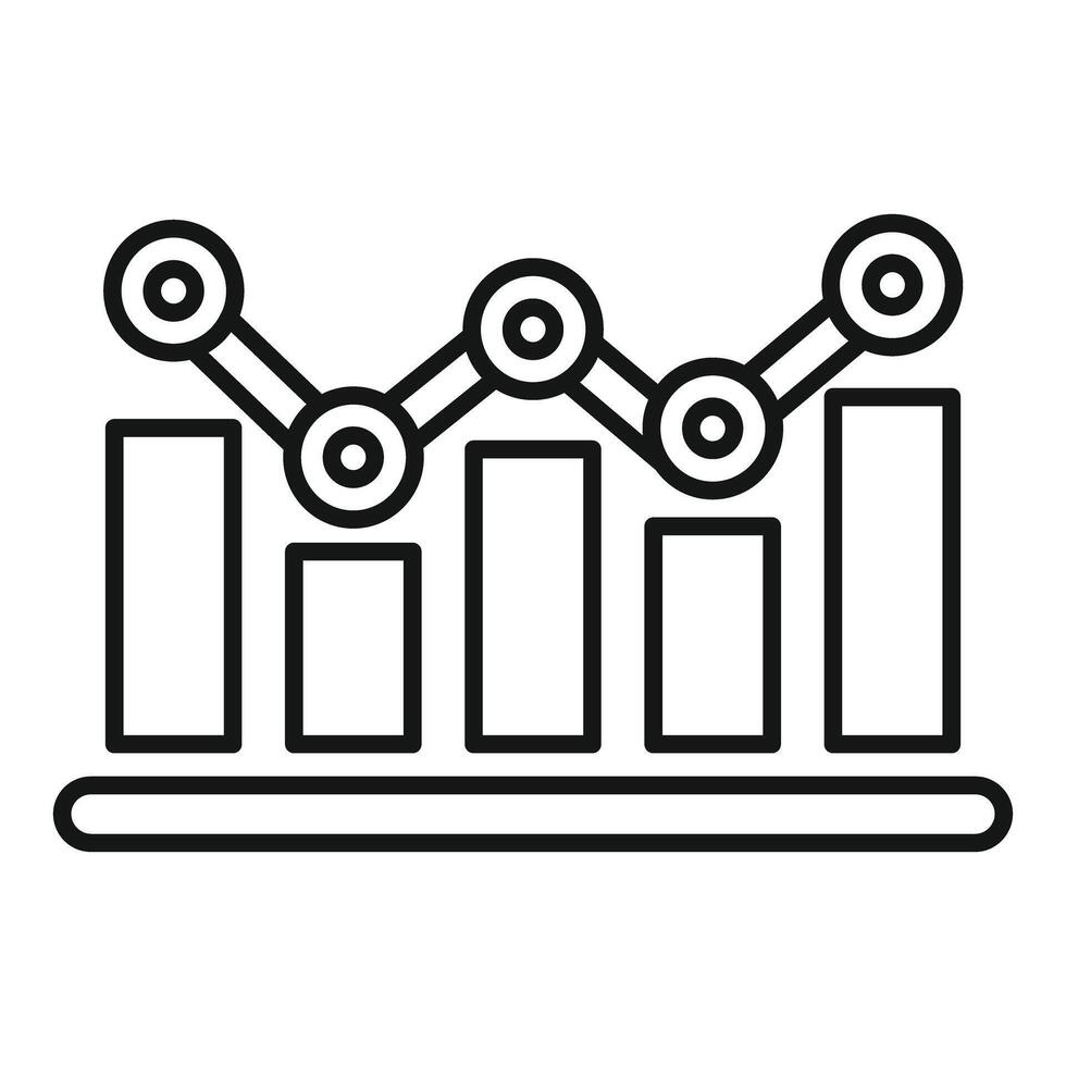 Analyzing business metrics showing financial growth data vector