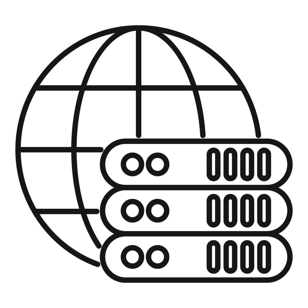 Global network server hosting web data center vector