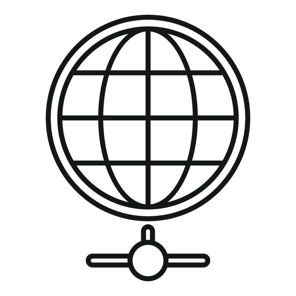 Global network connecting digital communication server icon vector
