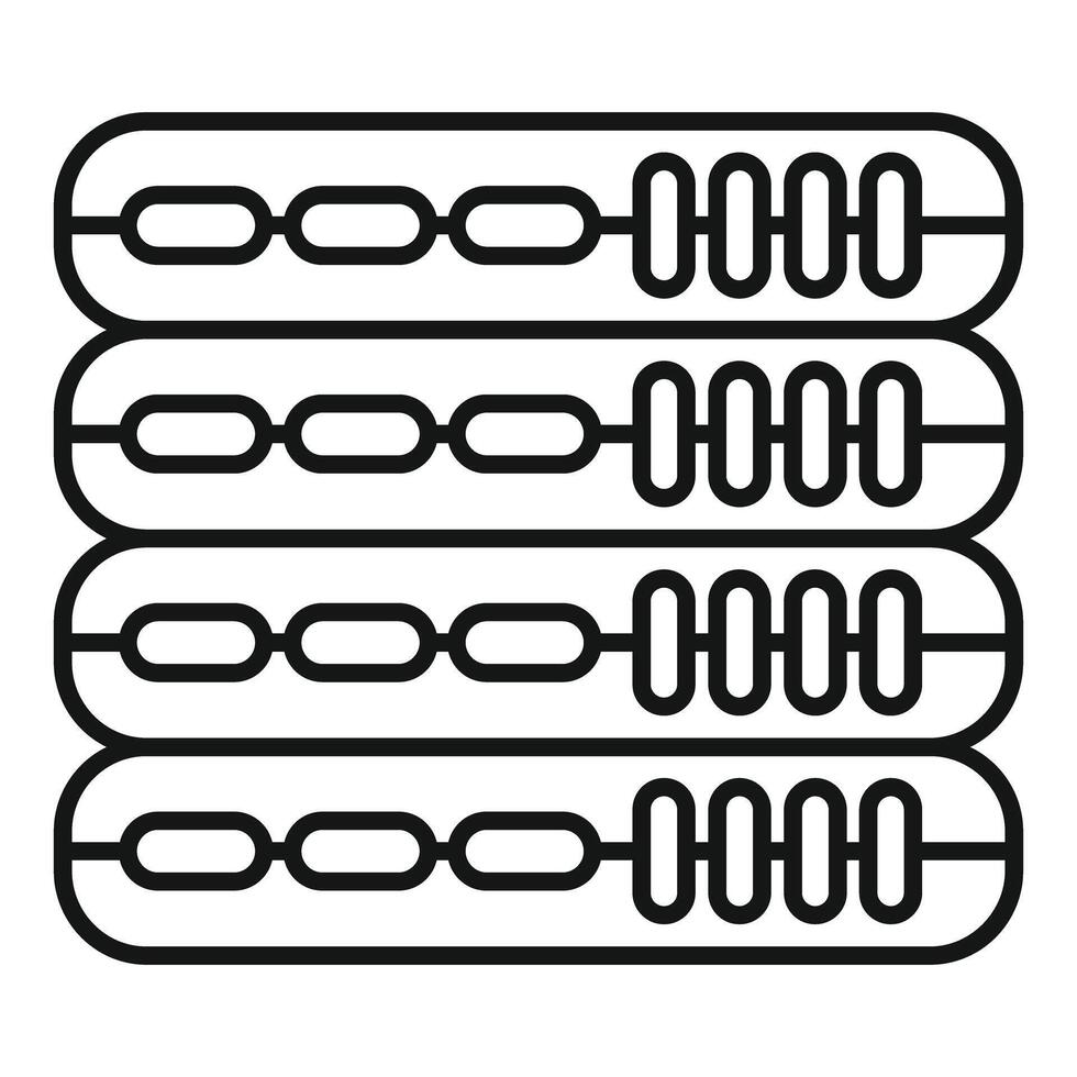 Server rack data hosting icon vector