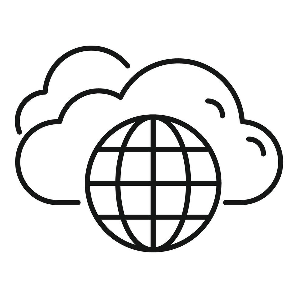global nube informática red conectando Internet datos vector