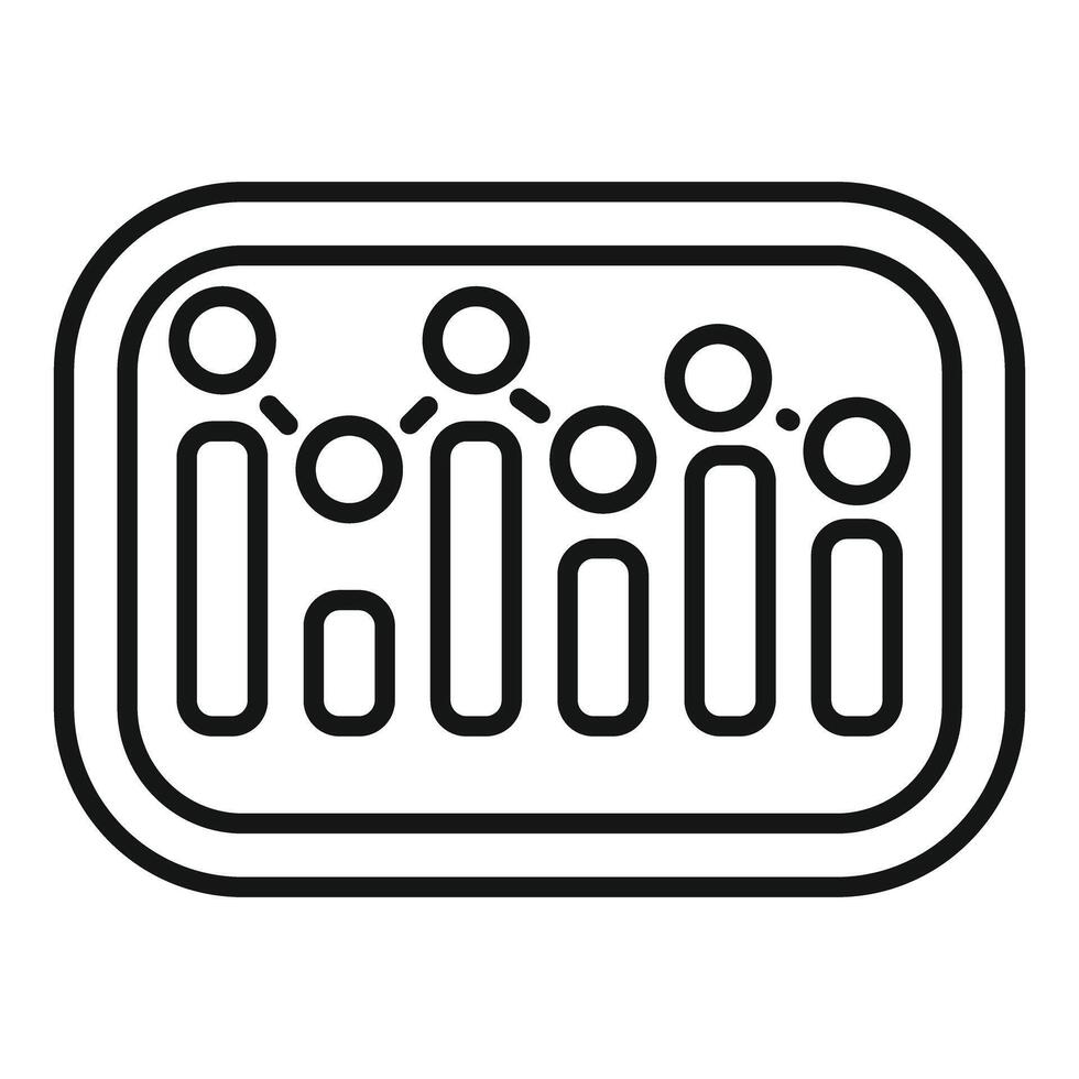 Bar chart and line graph visualizing data analysis vector