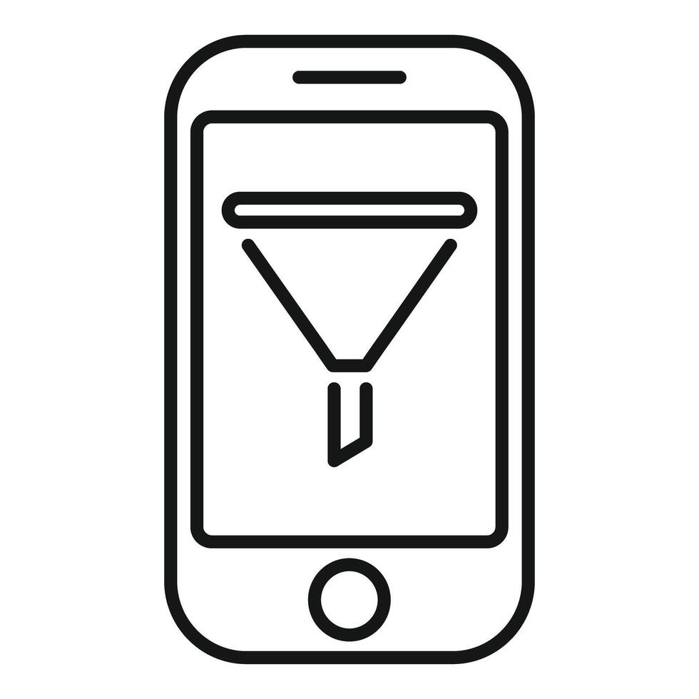 Smartphone filtering data for mobile marketing optimization vector