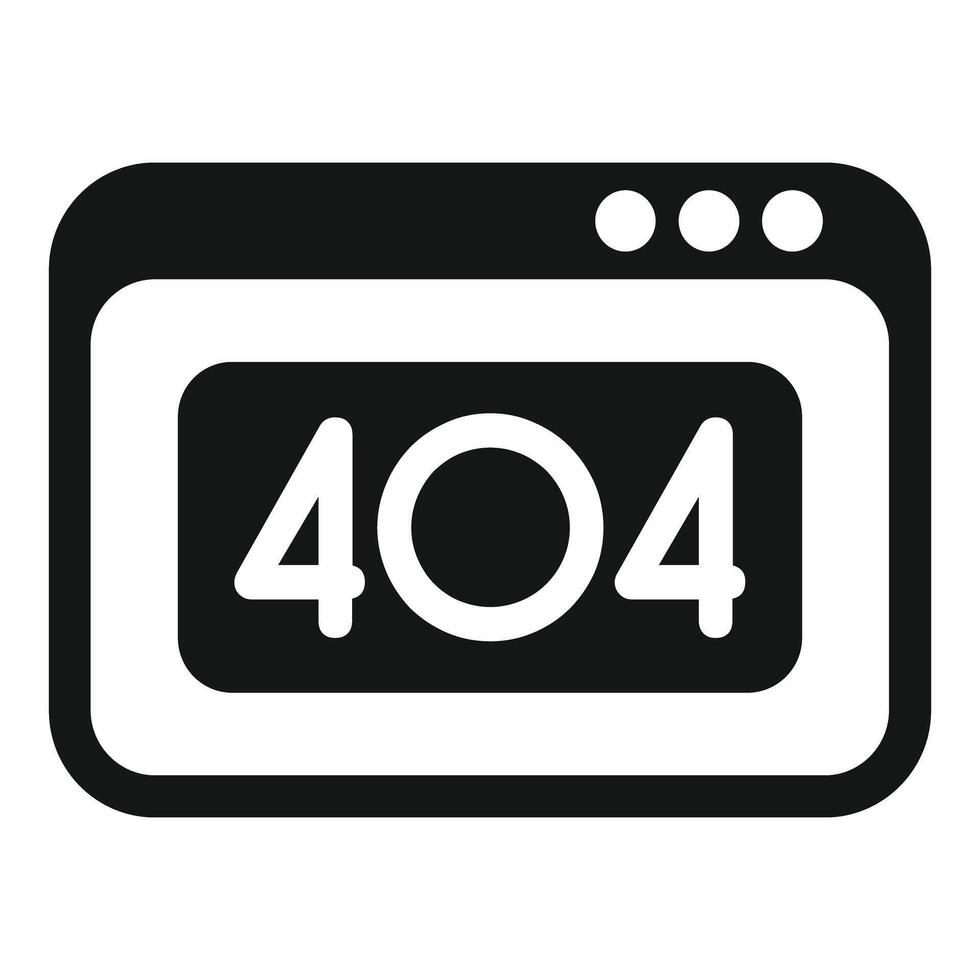 Page not found 404 error website browser icon vector