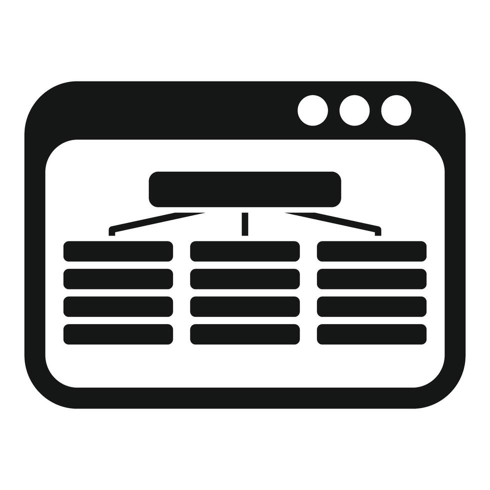 Website sitemap hierarchy structure organization in browser vector