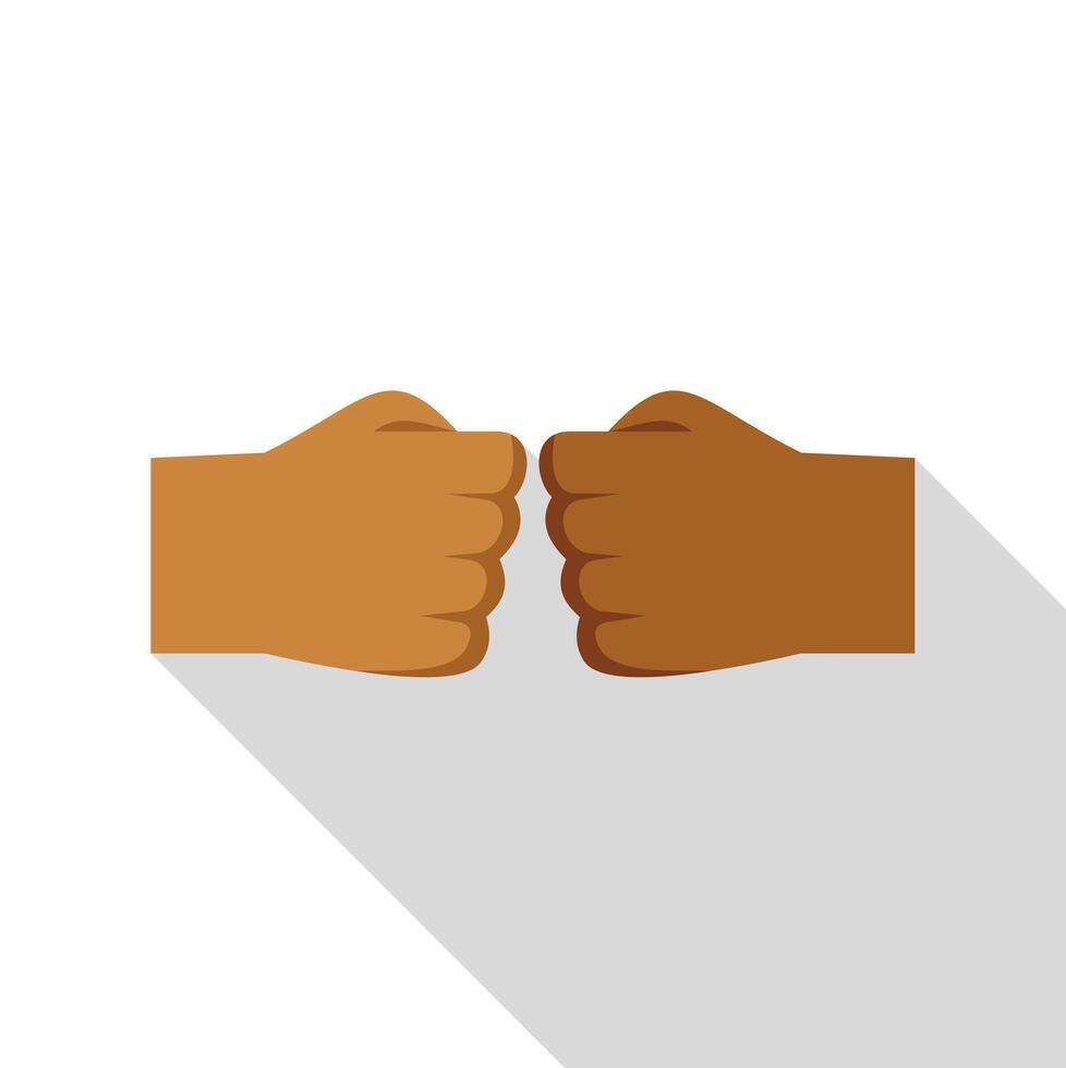 Diverse hands doing fist bump symbolizing unity vector