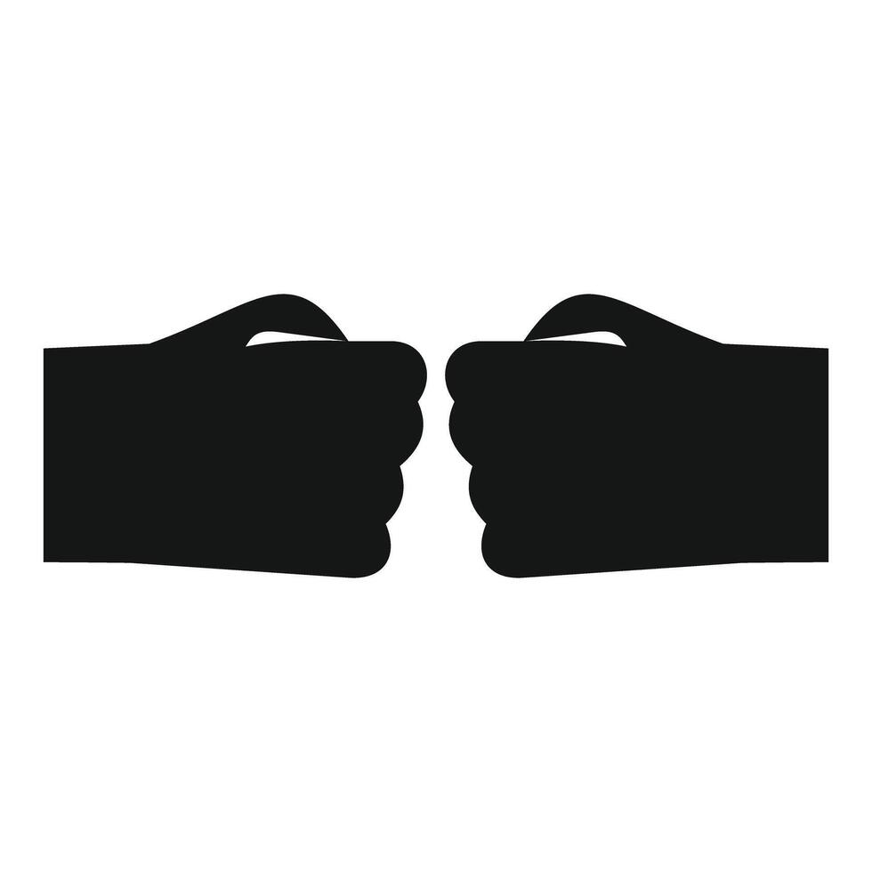 Hands bumping fists showing teamwork and friendship vector