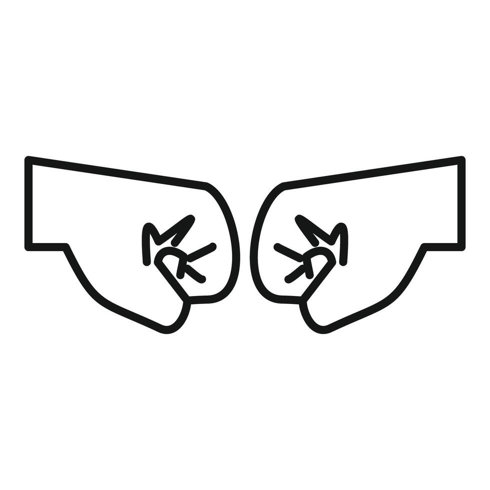 Fists bumping showing teamwork and collaboration concept vector