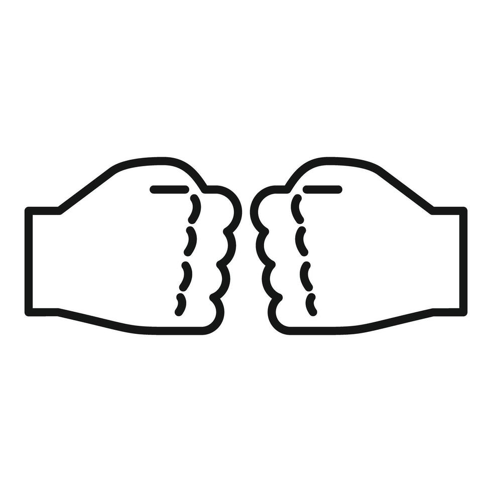 Fists bumping representing friendship greeting and teamwork vector
