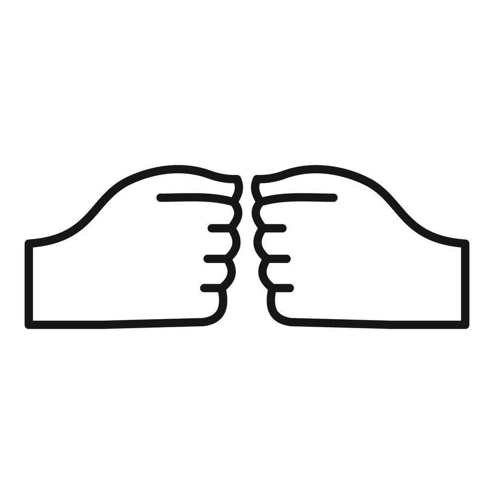 Two fists bumping showing teamwork friendship greeting vector