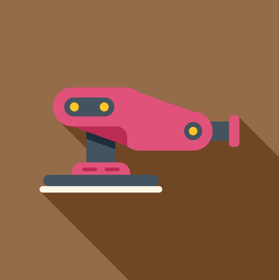 Robot arm flat icon automating industrial process vector