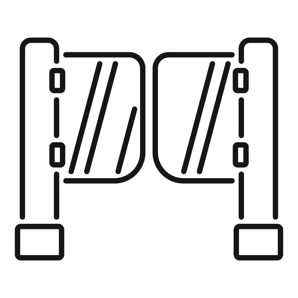 Turnstile gate access control line icon vector
