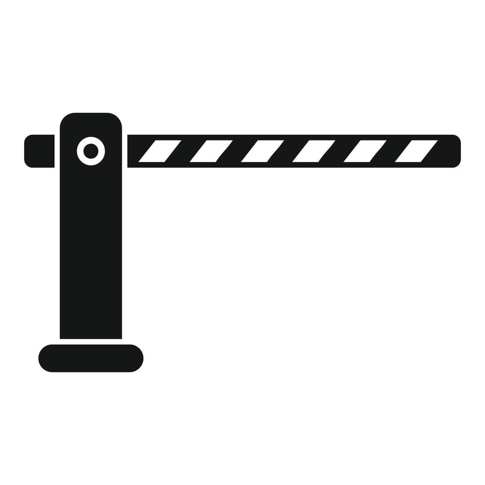 Barrier gate icon for access control and security vector