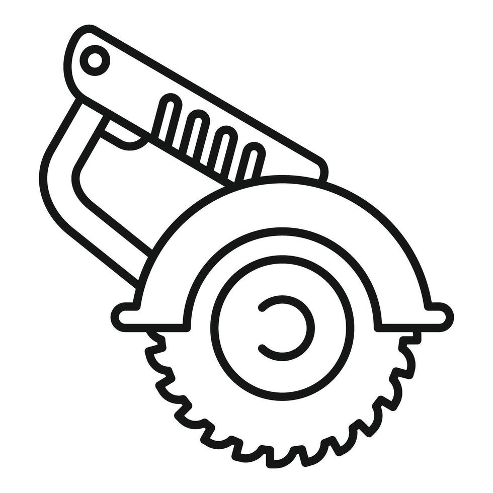 Circular saw tool with sharp cutting blade icon vector