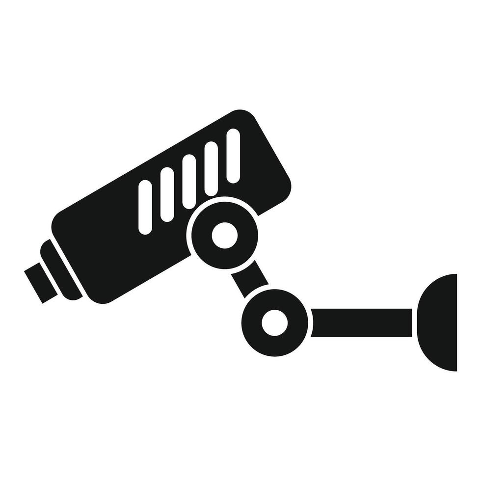 Security camera icon protecting property with surveillance vector