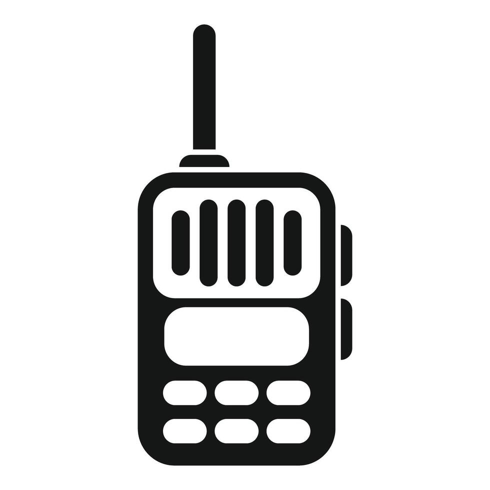 Portable two way radio for instant communication icon vector