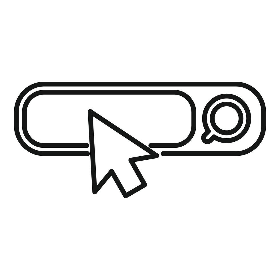 Searching online concept with mouse cursor clicking search button vector