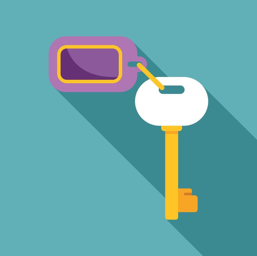 Key and tag showing security and access concept vector