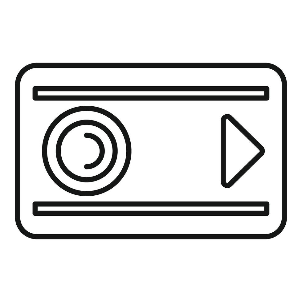 player interface featuring play button line art vector