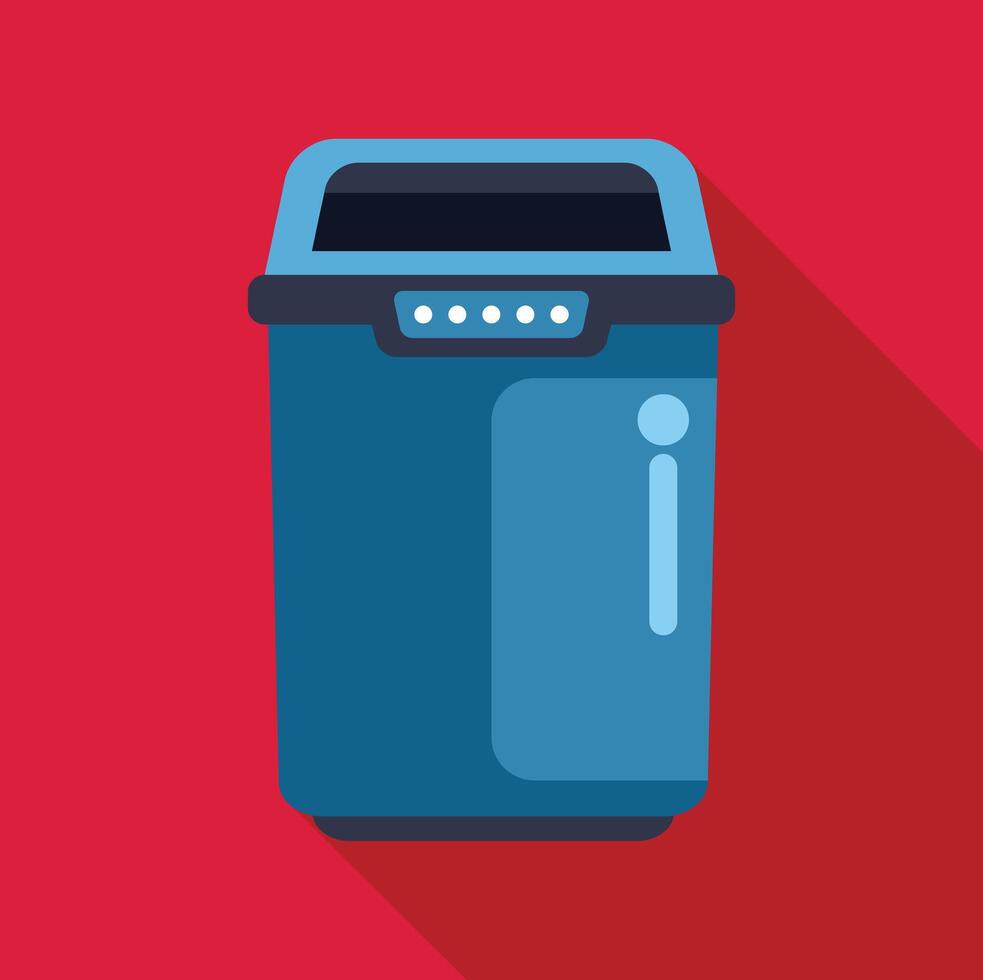 Smart bin recycling waste with automated sensor system vector