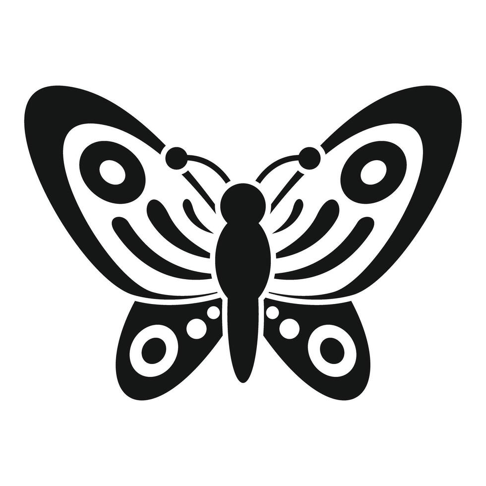 Butterfly icon with a modern simple design and wings pattern vector