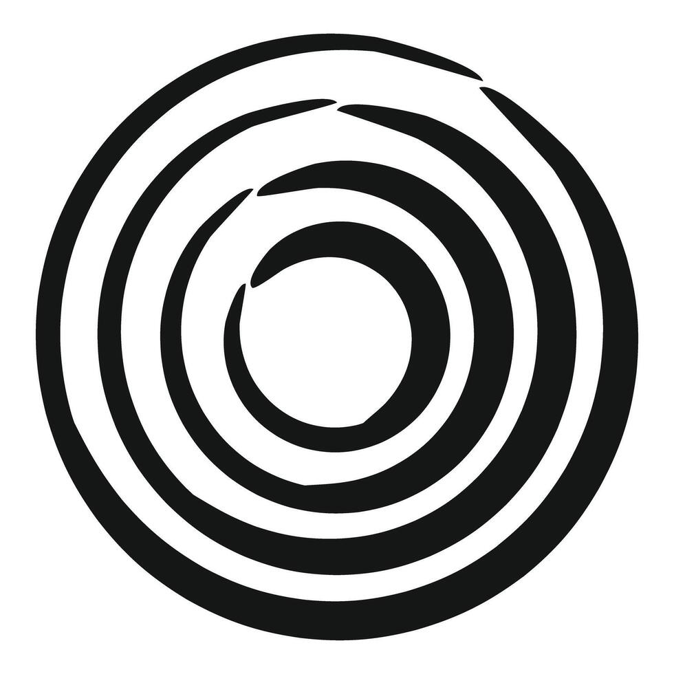 Hand drawing concentric circles creating abstract vortex ripple vector