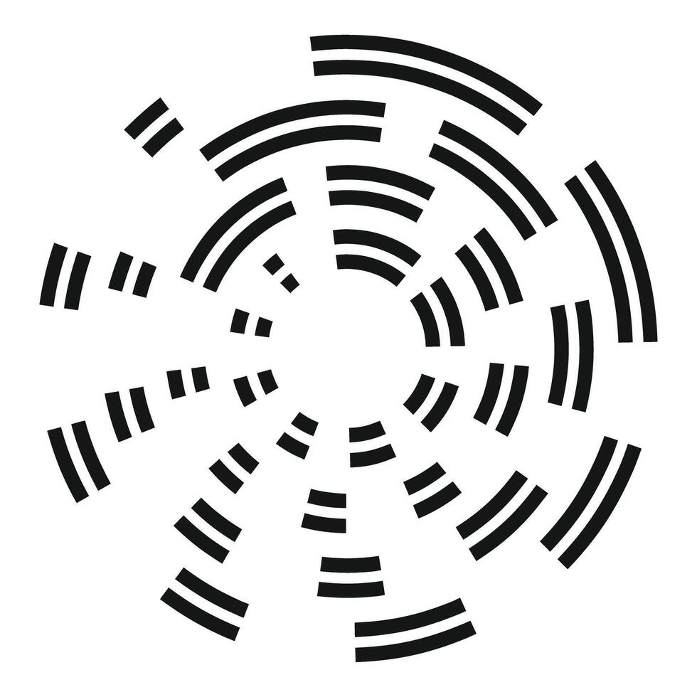 resumen geométrico modelo formando concéntrico circulo segmentos vector
