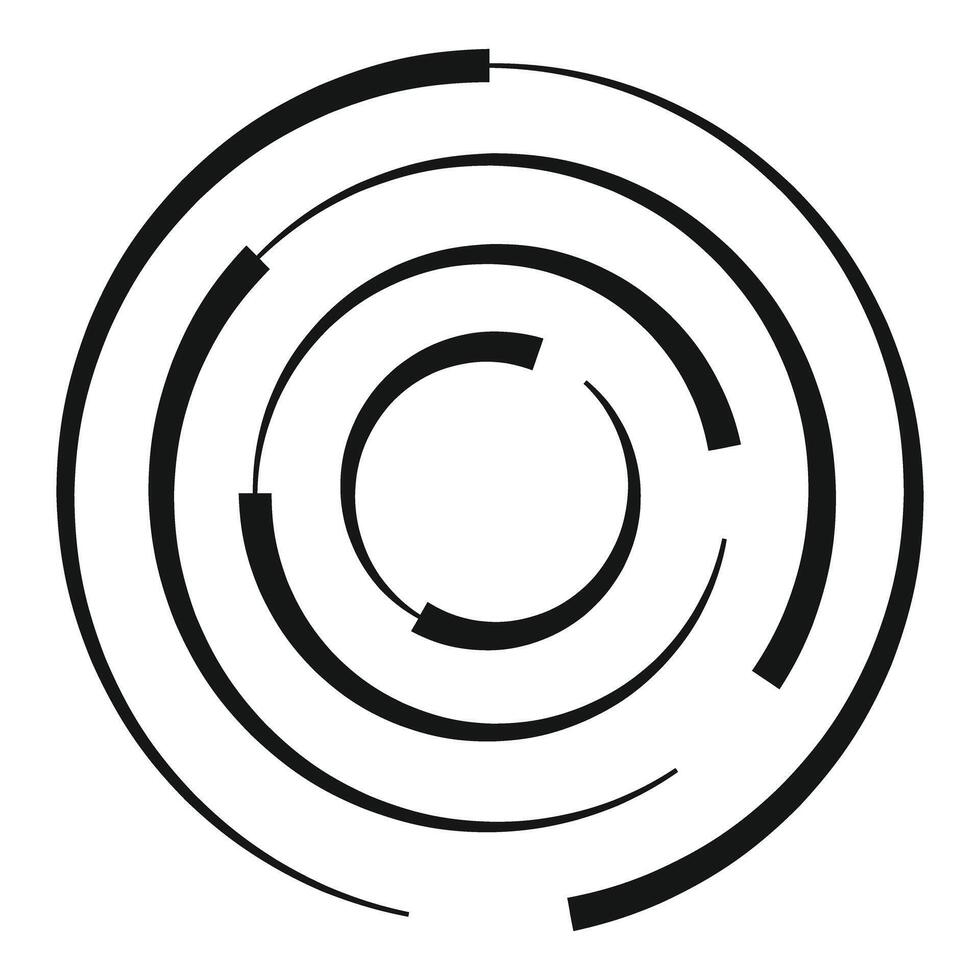 Concentric circles forming modern abstract geometric design vector