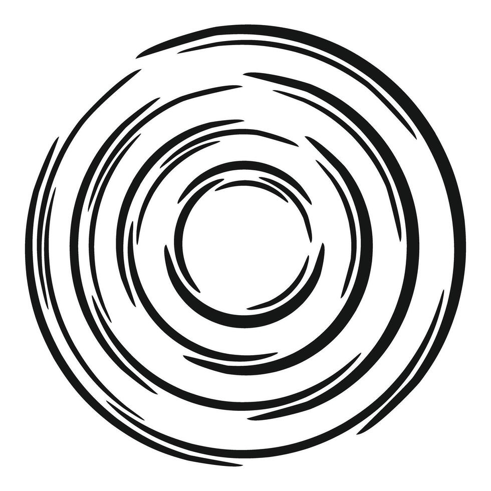 Abstract black lines forming a dynamic ripple effect vector