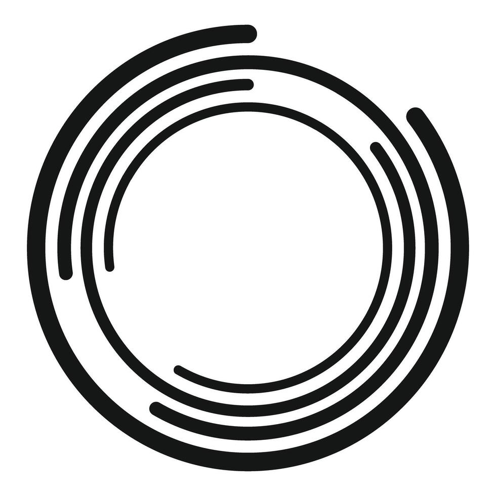 Concentric circles forming abstract dynamic motion graphic vector