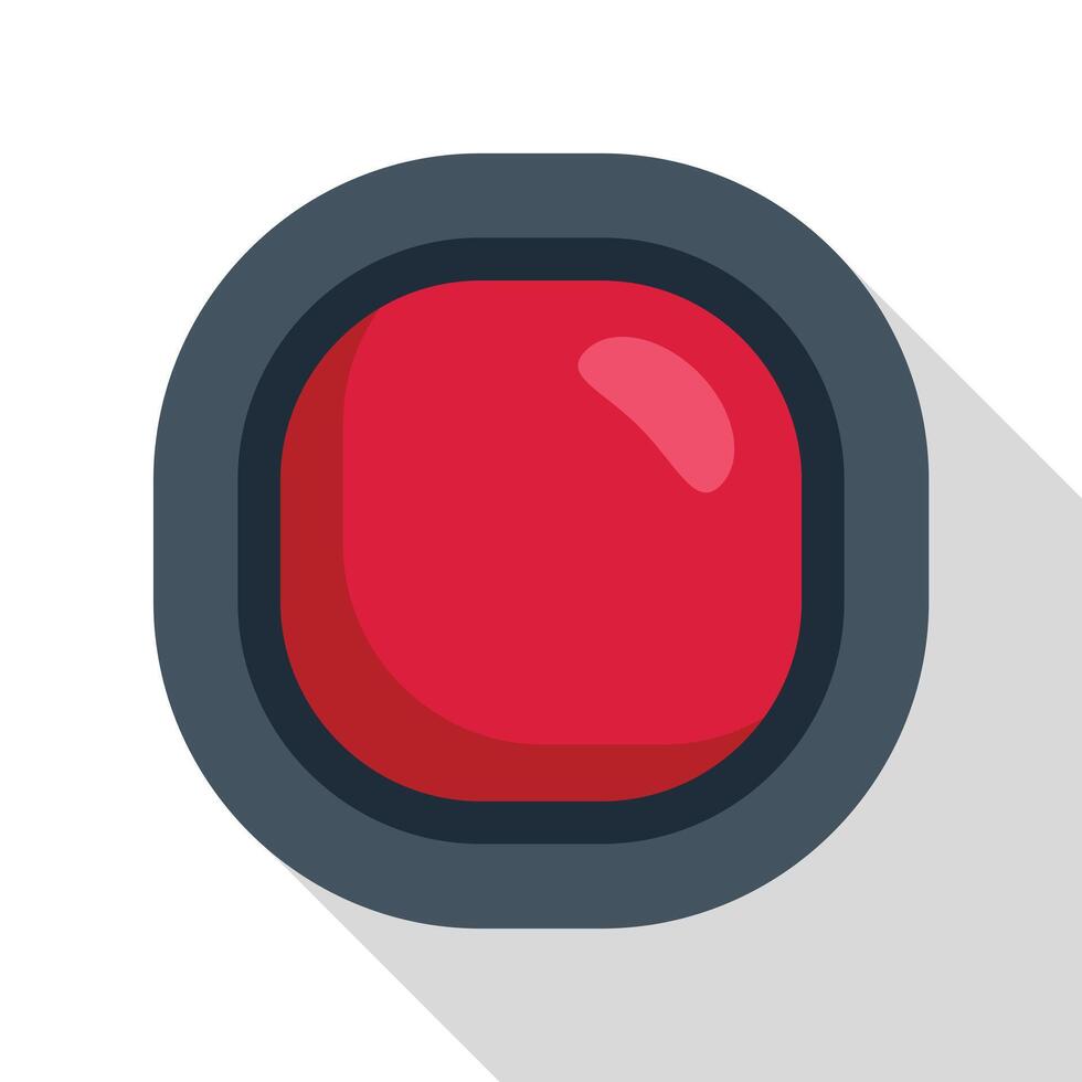 Red push button showing emergency warning signal vector