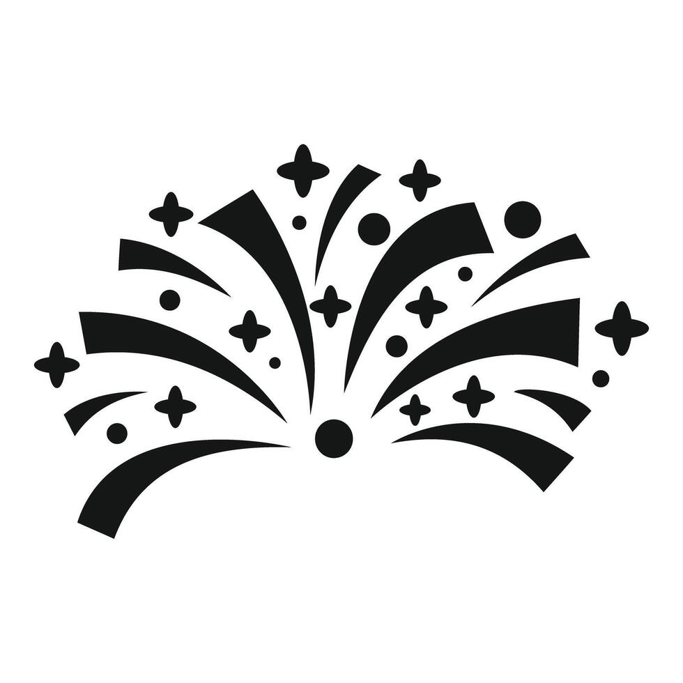 Fireworks exploding celebrating new year party event icon vector
