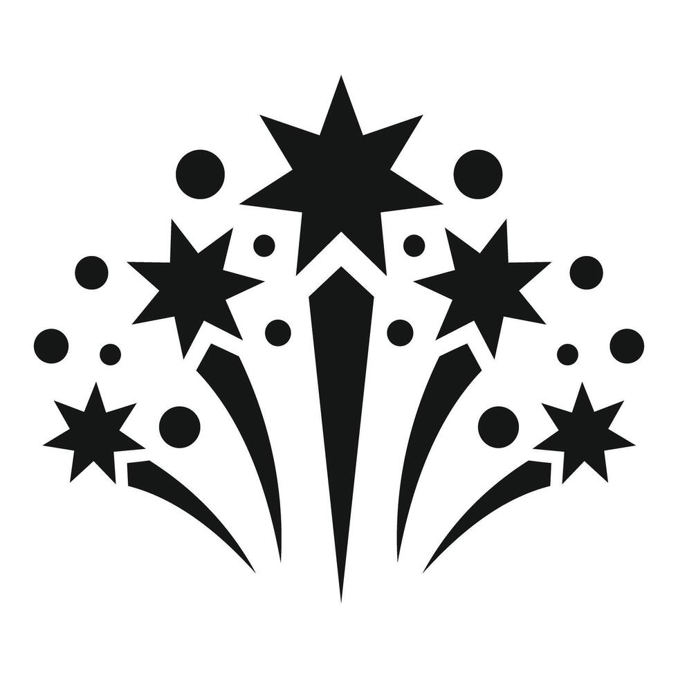 Fireworks exploding celebrating party event icon vector