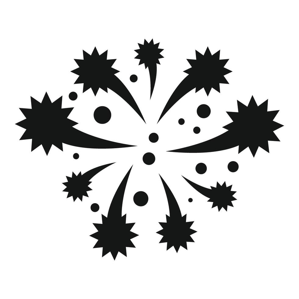 Fireworks exploding celebrating event party festival icon vector