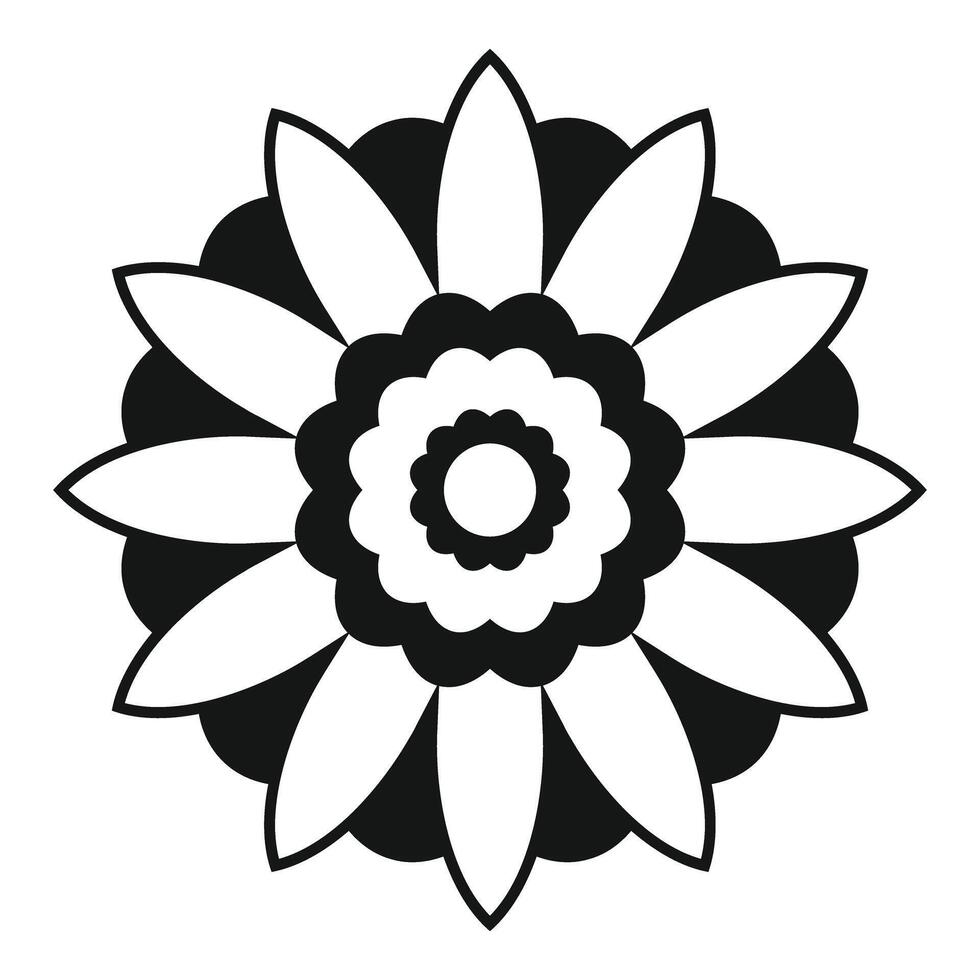 Floral mandala geometric design creating abstract pattern vector