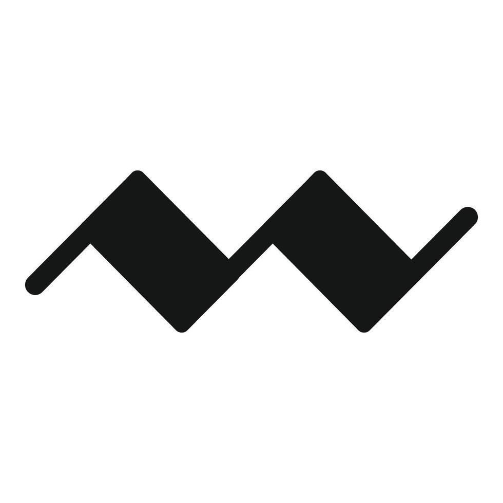 Black zigzag line graphic icon creating a pattern vector