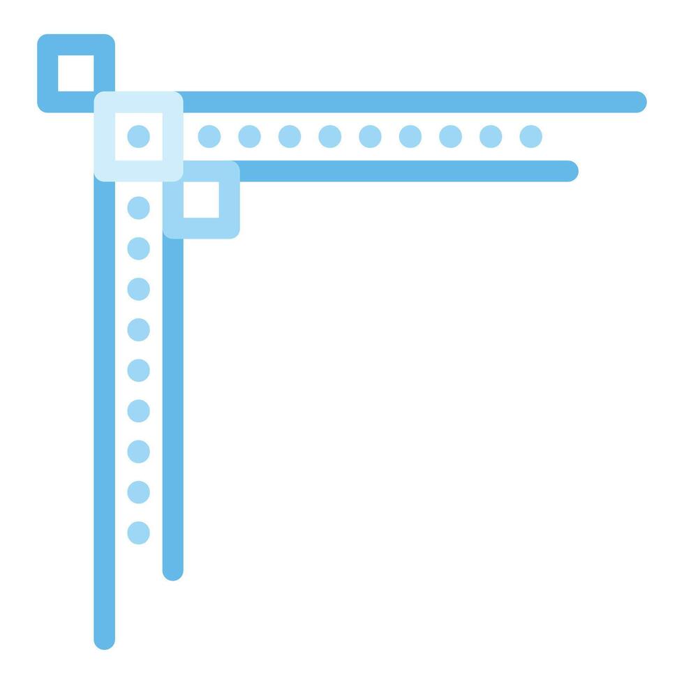 Abstract blue geometric frame corner design element vector