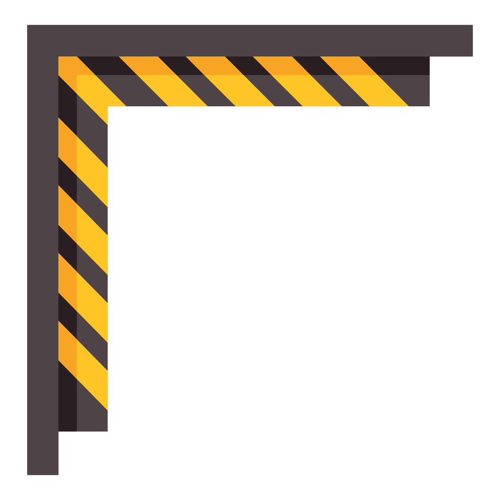 Warning sign corner border creating danger frame vector