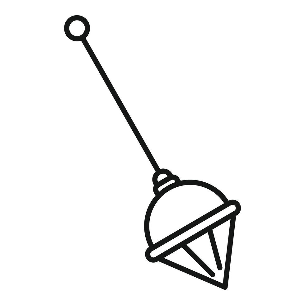Plumb bob line tool icon measuring vertical alignment vector