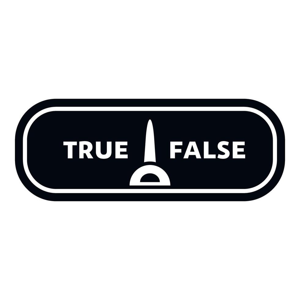 True false choice decision switch option selecting vector