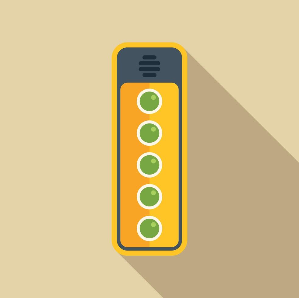 Traffic light with green countdown timer concept vector