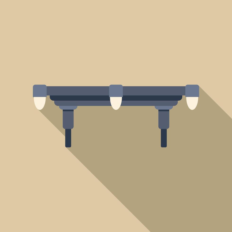 Flat pool table icon representing leisure game vector
