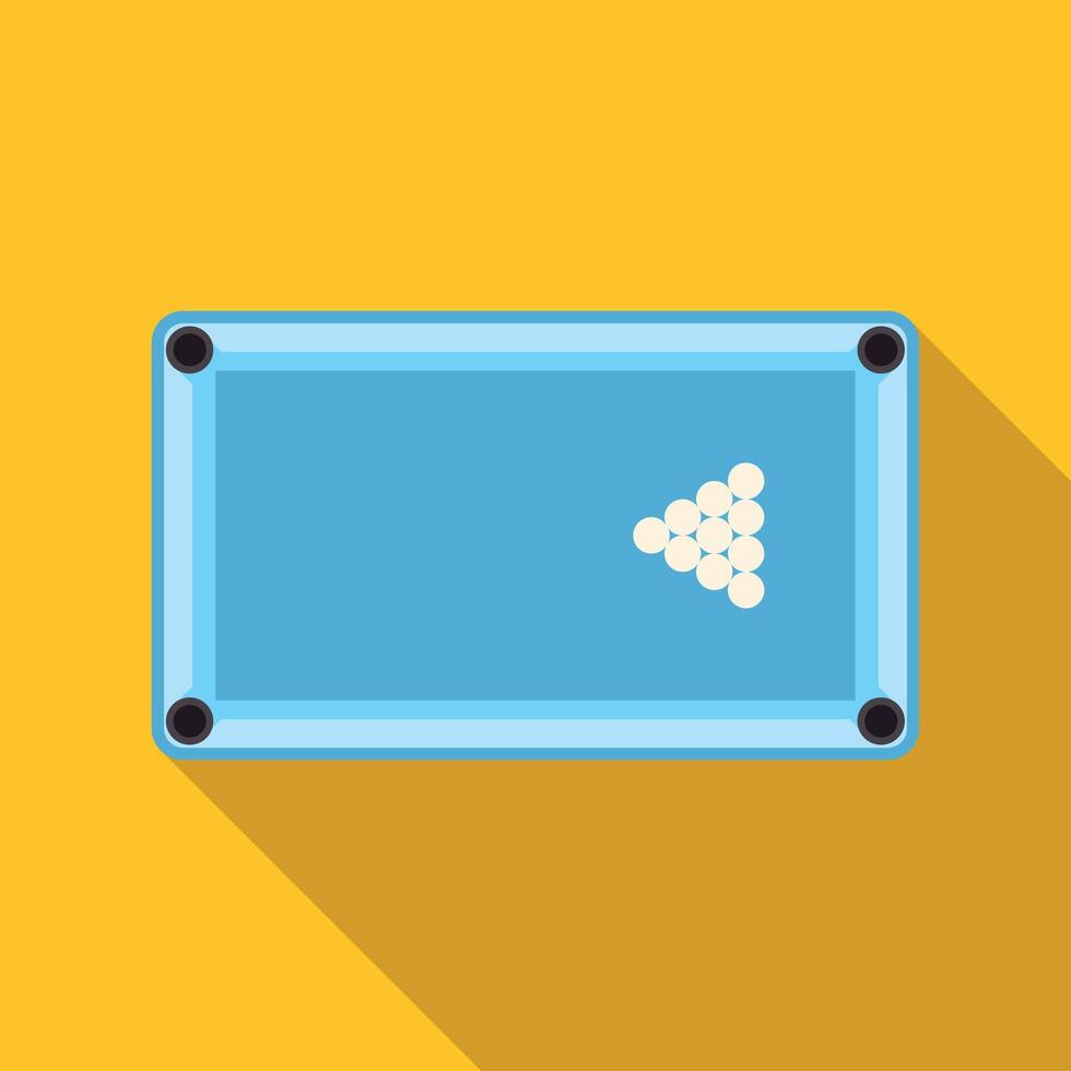 Playing billiards on a pool table top view vector