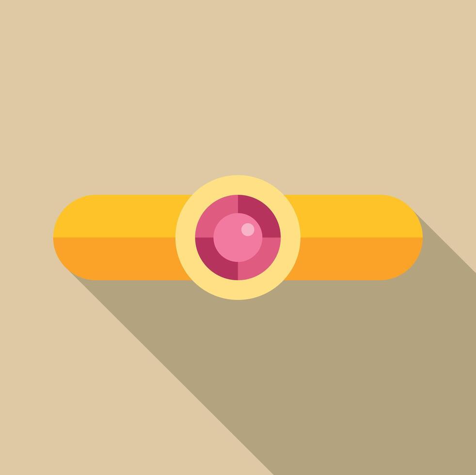 Projector icon showing flat design and a long shadow vector